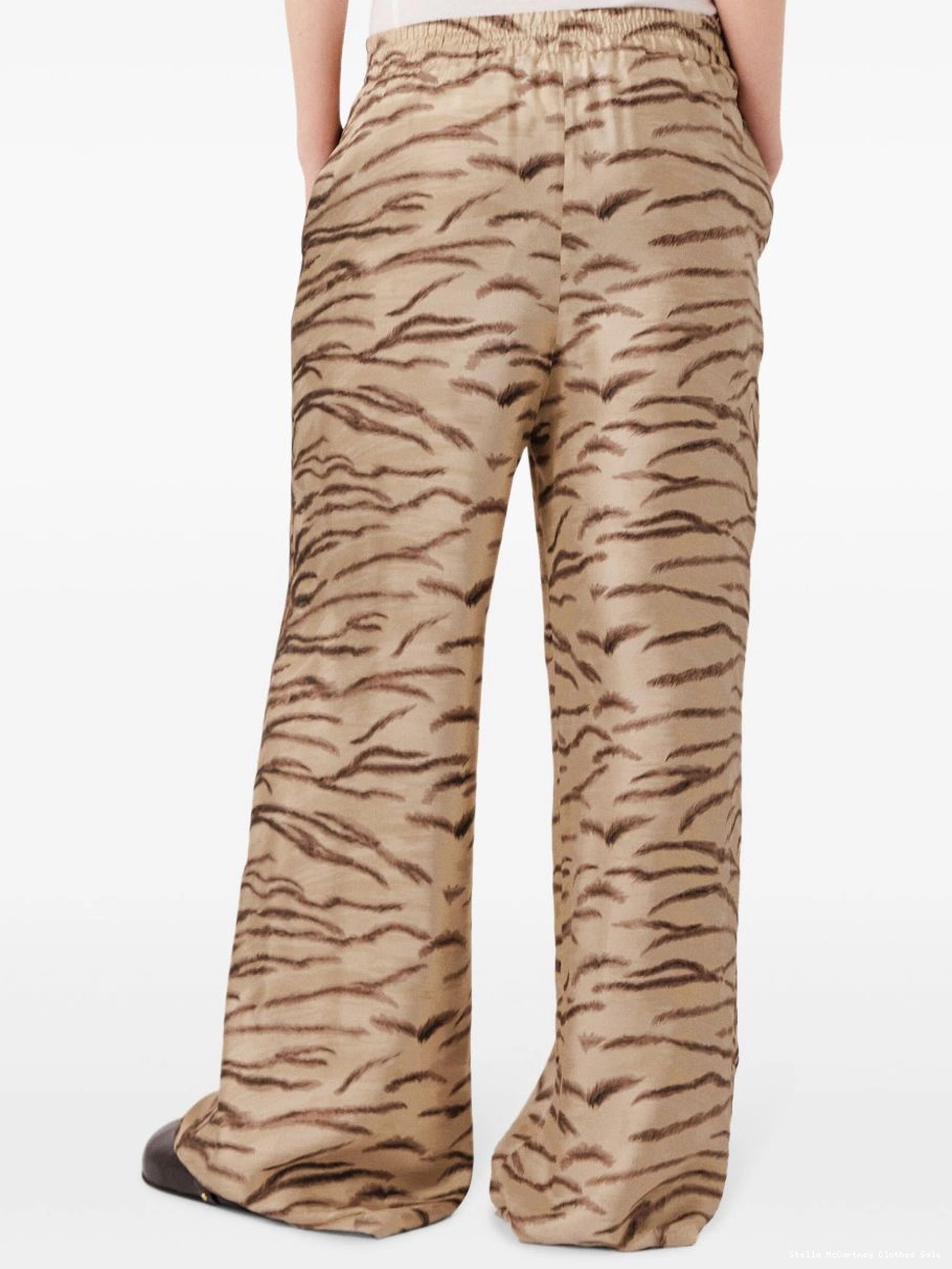 Affordable trousers Women organic silk tiger-print McCartney Stella 0816